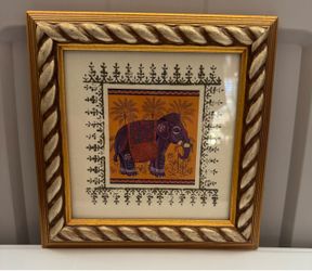 Framed Indian Elephant Art Print