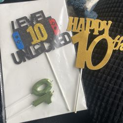 10th Birthday Toppers