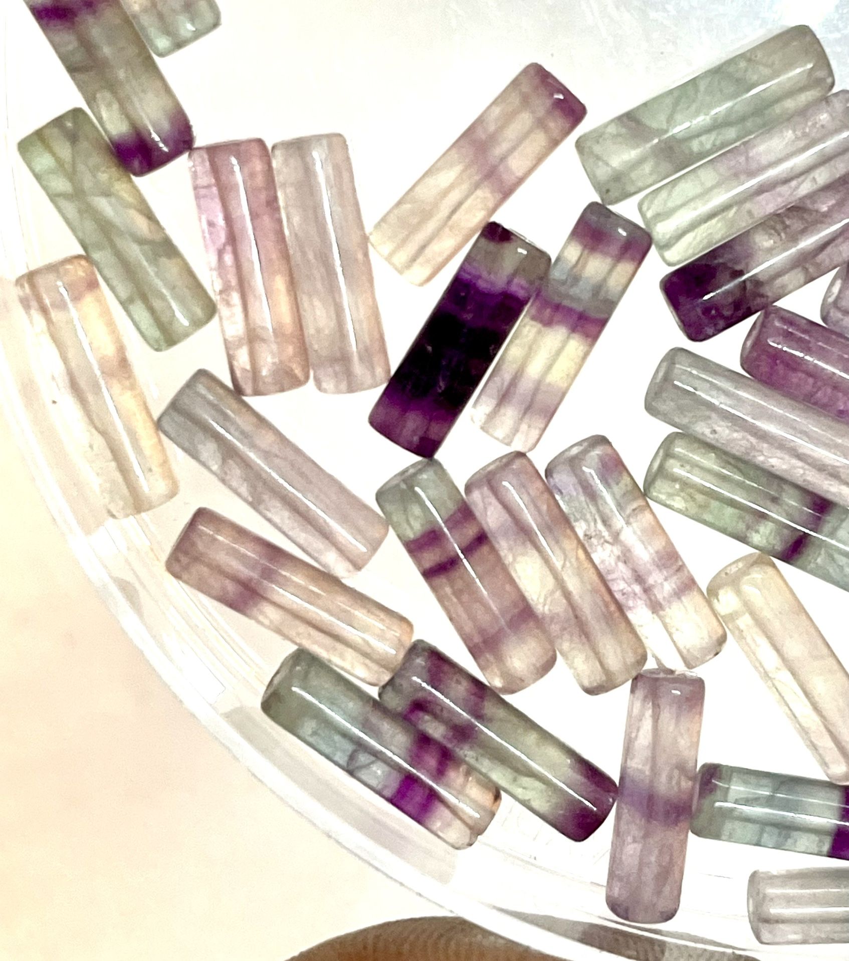 28 7mm Fluorite Beads