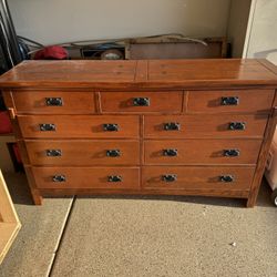 9 Drawer Wooden Dresser