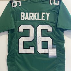 Saquon Barkley Signed Autographed Eagles Custom Jersey With ACA COA NFL Champion