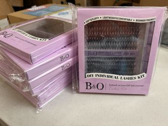 Lot of 7 B&Q DIY Lash Extension Kit 280 Pcs Clusters 30D+40D 0.07D 9-16mm Mix