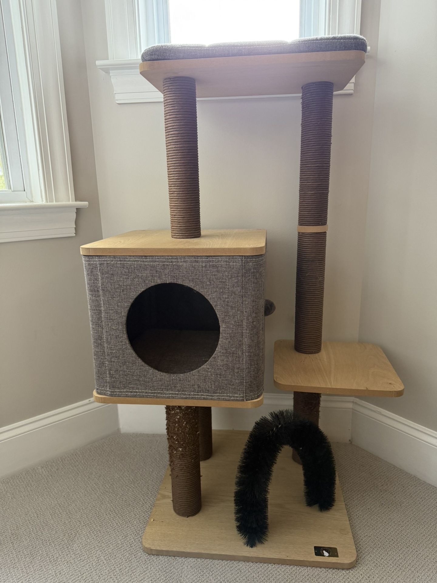 PetPals 42” Wooden Brown Cat Tree