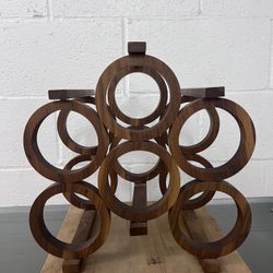 Vintage Wooden Wine Rack 