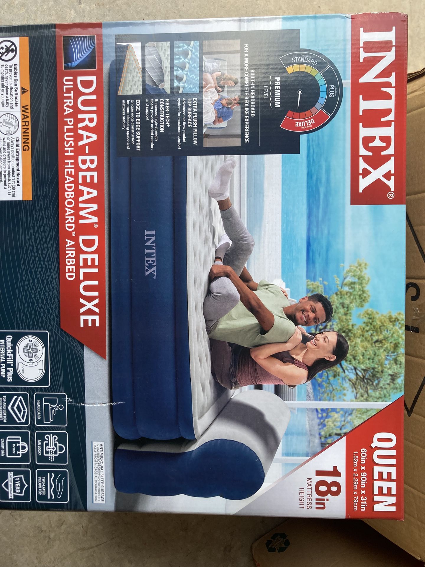 Intel Queen 18 Inch Mattress With Pump 