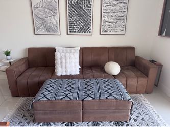 Minimalist Brown Sectional Sofa Must - Moving 7/1!