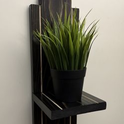 Dark Wood Wall Self - Set Of 2