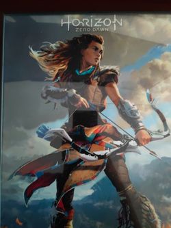 Horizon Zero Dawn Game Poster In Glass Frame