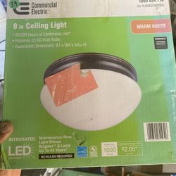 Commercial Electric 9 Inch LED Ceiling Light oil Rubbed Bronze 