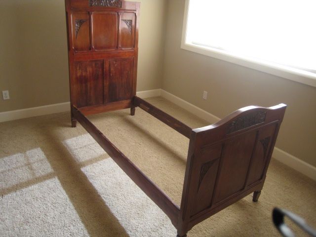 Rare Real Antique Wood Twin Bed Frame . It’s at least 100 Years old. . 