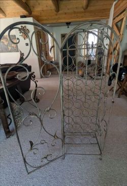 Tall Iron Wine Rack 4 ft tall