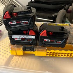 Milwaukee 5.0 Batteries w/ Charger  (Like New)