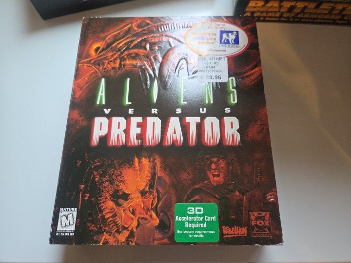 Aliens Versus Predator Factory 1999 Windows PC Game Big Box Sci-Fi Horror