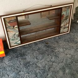 Antique Mirror Wall Shelf