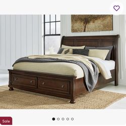 King Bed With Matching Side Tables (3 Pcs) 