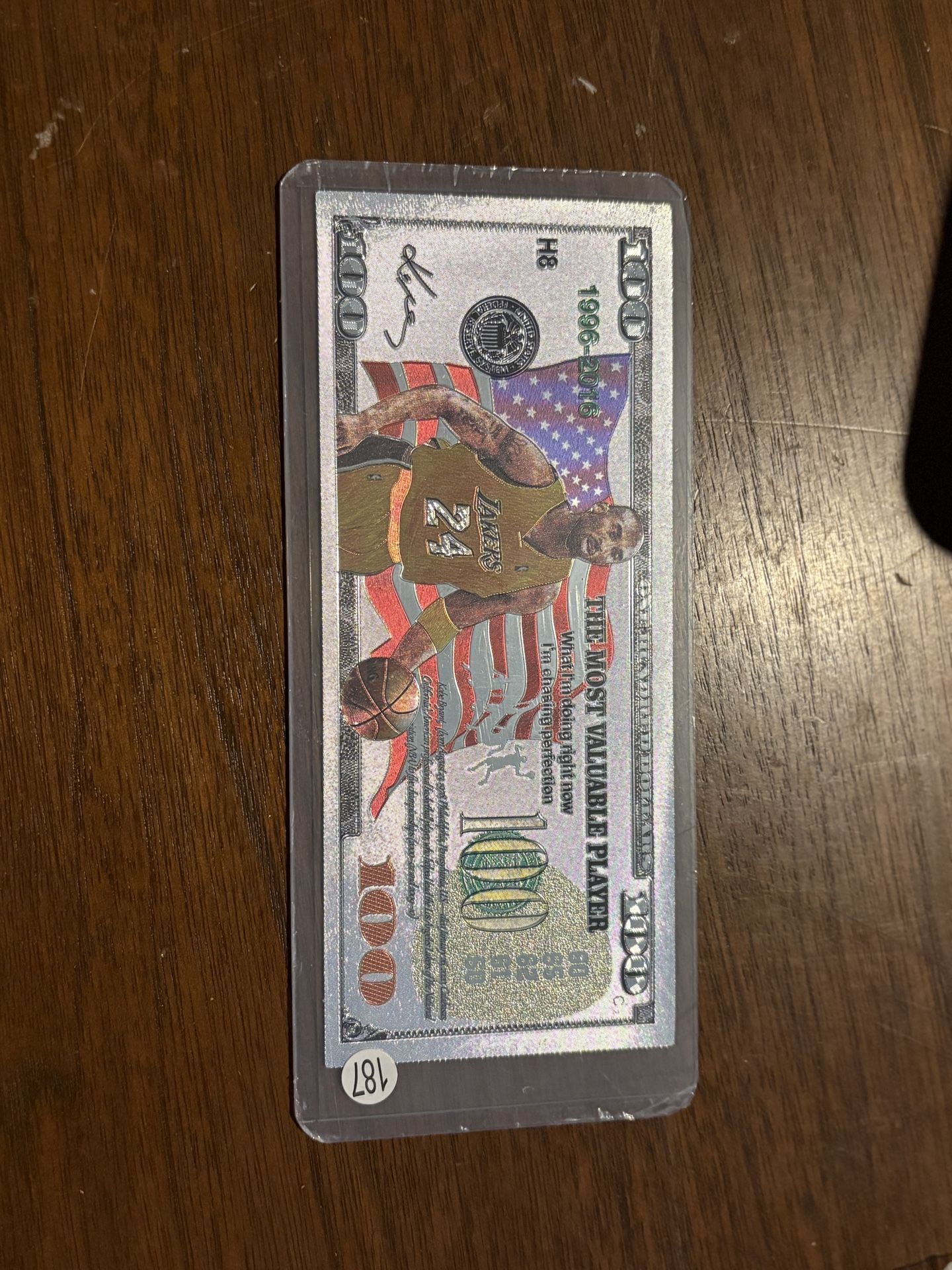 Kobe Silver Foil 100$ Bill