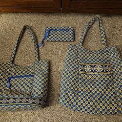 Vera Bradley Riviera Blue Bags And Wallet