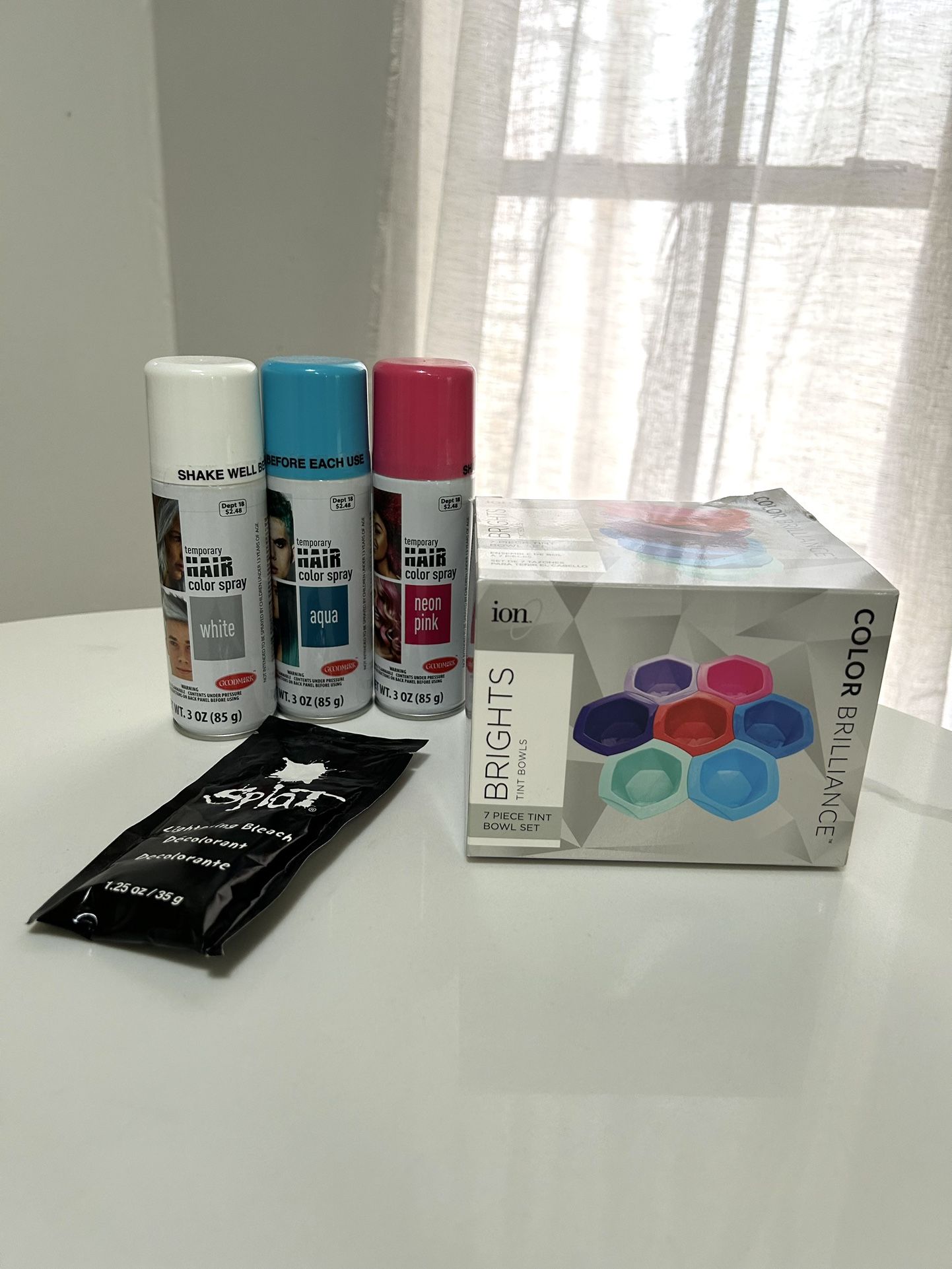 Ion Color Brilliance Tint Bowl Set / 7 Piece / NEW In Box / Temporary Hair Color Sprays