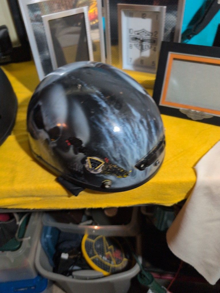 VARIETY OF MOTORCYCLE HELMETS