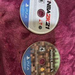Minecraft NBA 2k 21 Discs For PS4