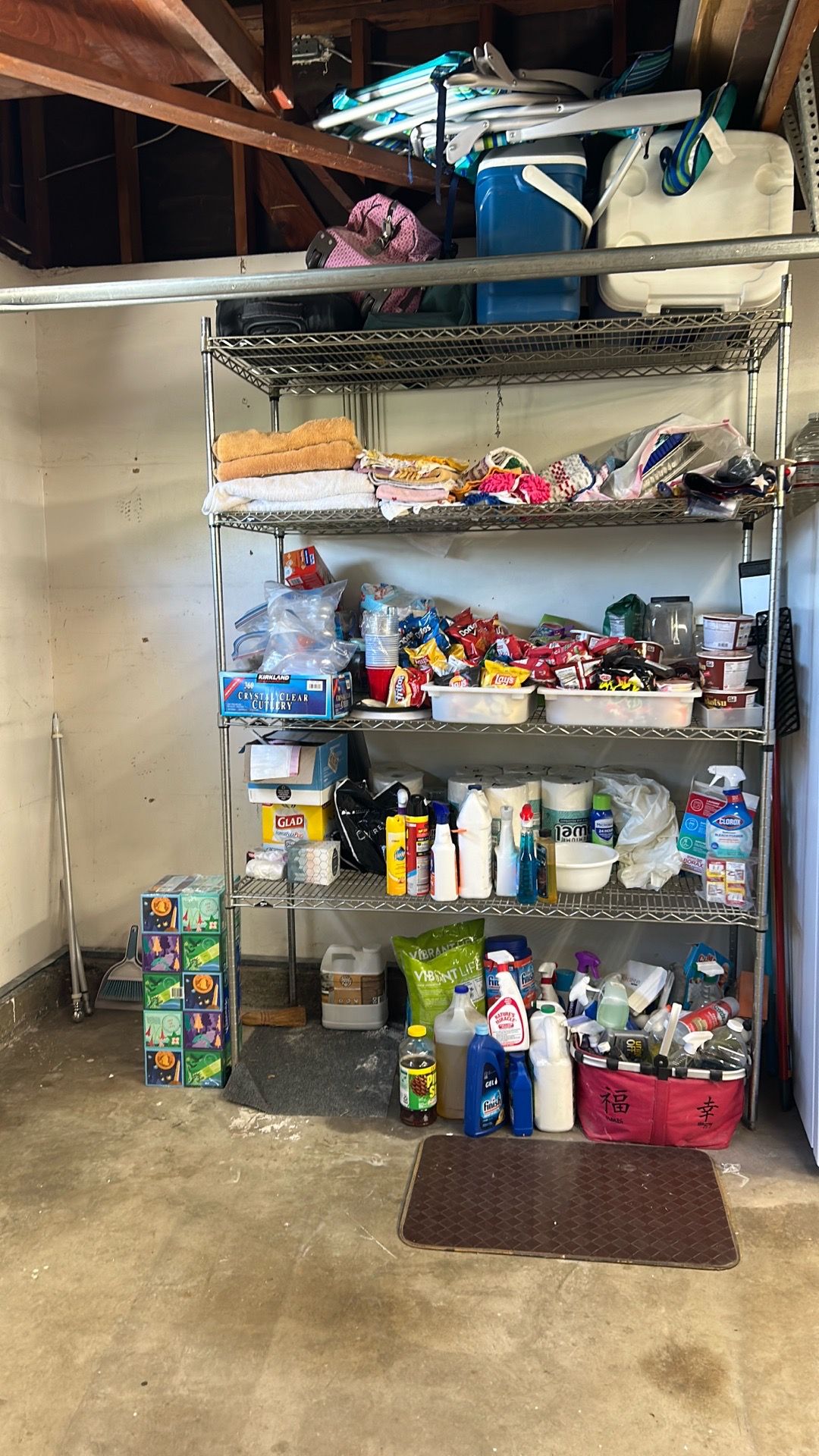 Garage shelves.