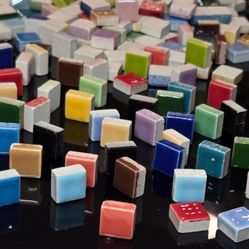 Mosaic Ceramic Tiles, Craft Diy Supplies, Scrapbooking Embellishment, 9.5x9.5mm, 300 Pcs