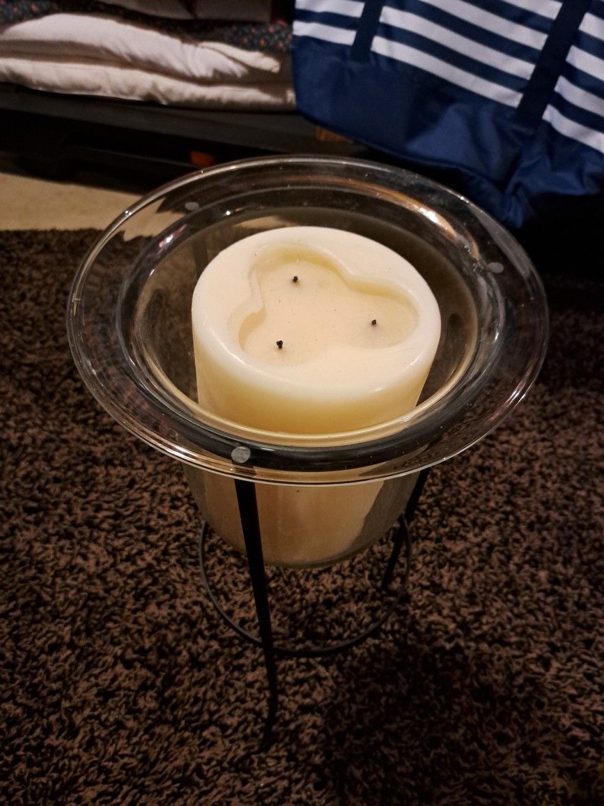 Candle Stand And Oversized Room Candle