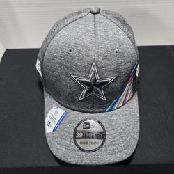 Dallas Cowboys Crucial Catch New Era 39Thirty NFL Gray Youth Hat Cap NWT