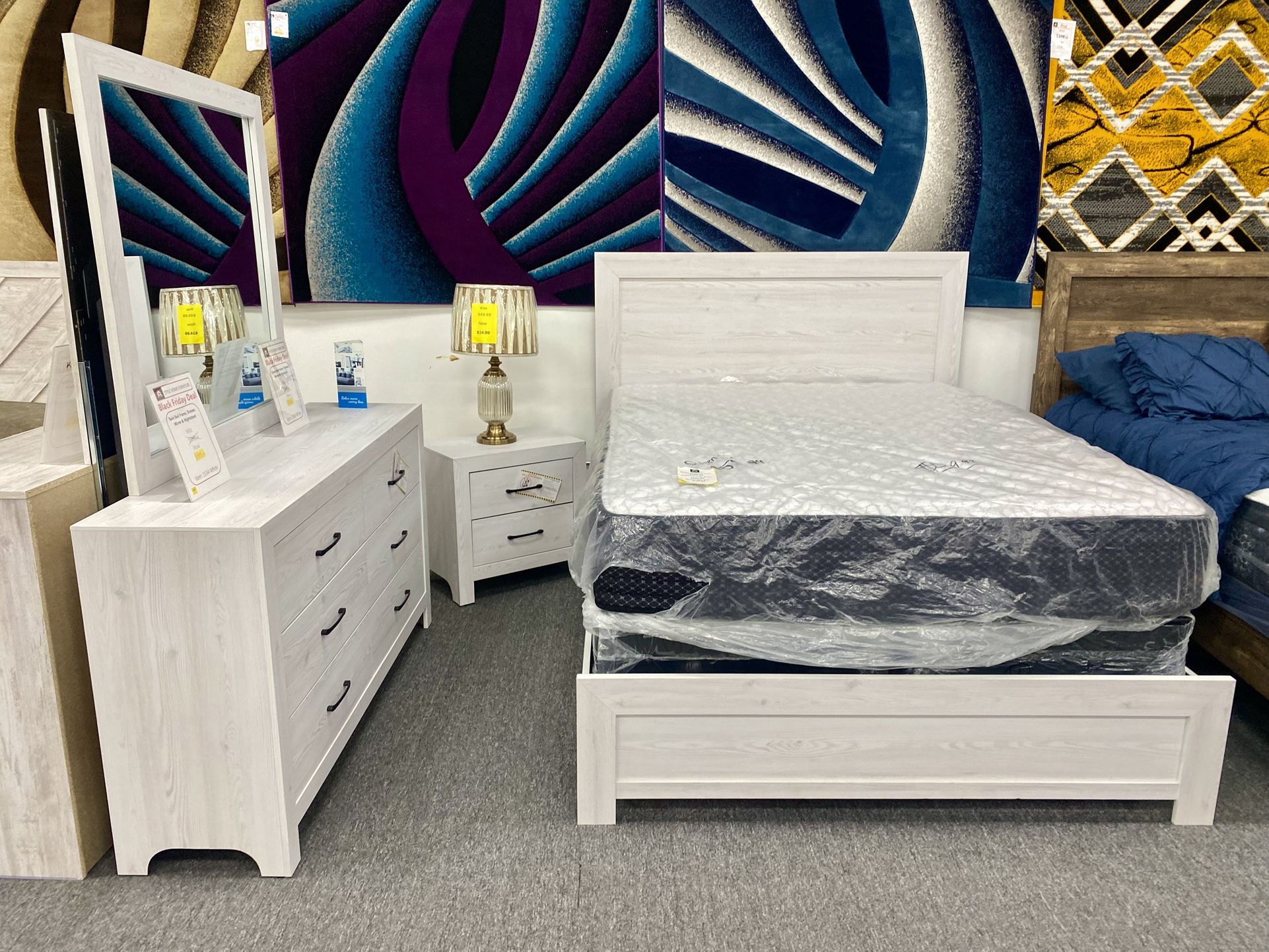 4pc Bedframe Set Queen Size $599