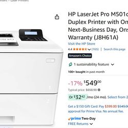 Printer - HP LaserJet Pro M501dn