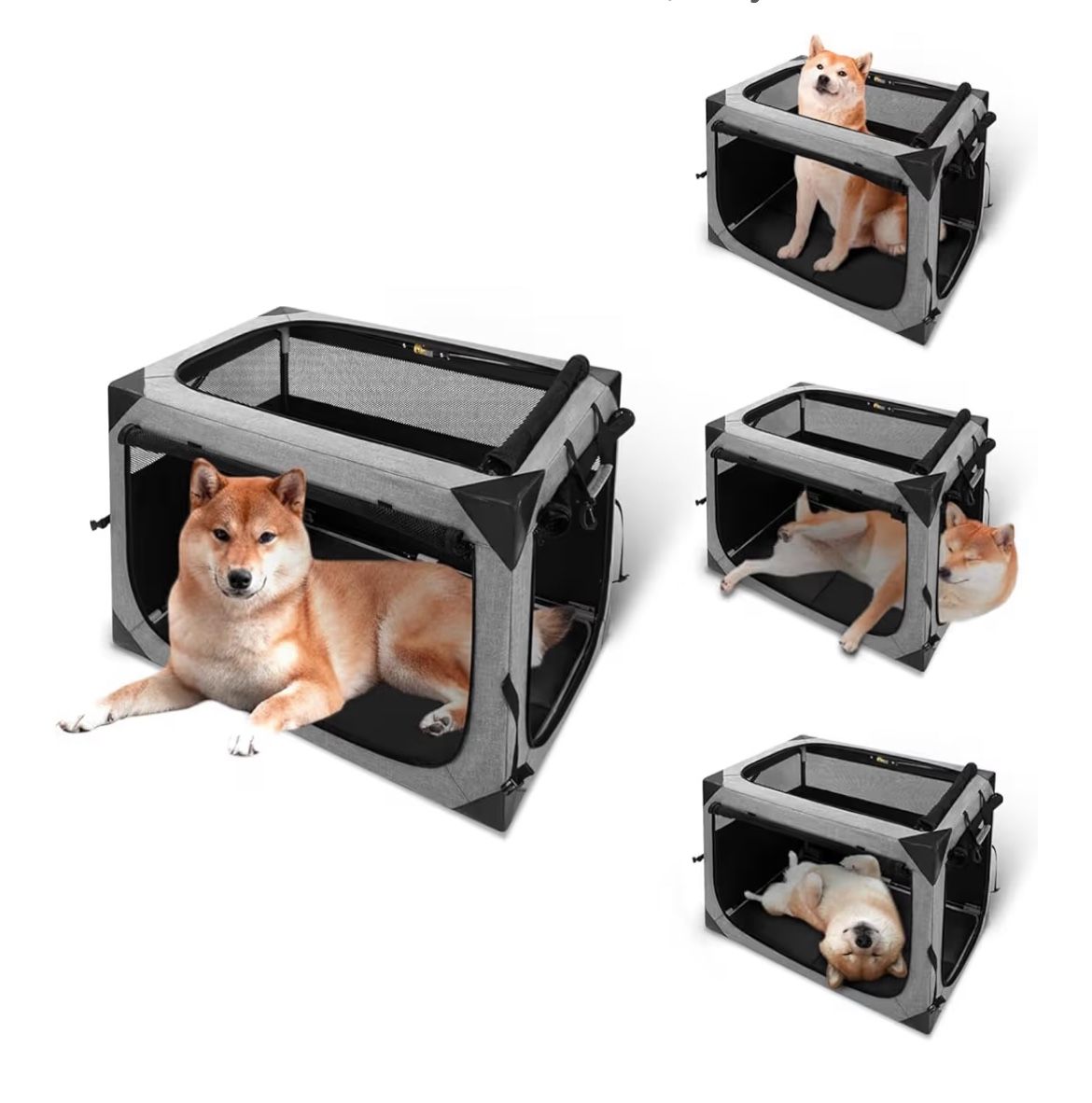 XVISHX Dog Crate,30x21x21 Inch Large Dog Crate for Large or Medium Dogs, Portable and Foldable Design of Dog Cage, Perfect for Travel or Home Use, Dog