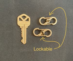  S-Biner MicroLock, Locking Key Holder, Stainless-Steel 2-Pack