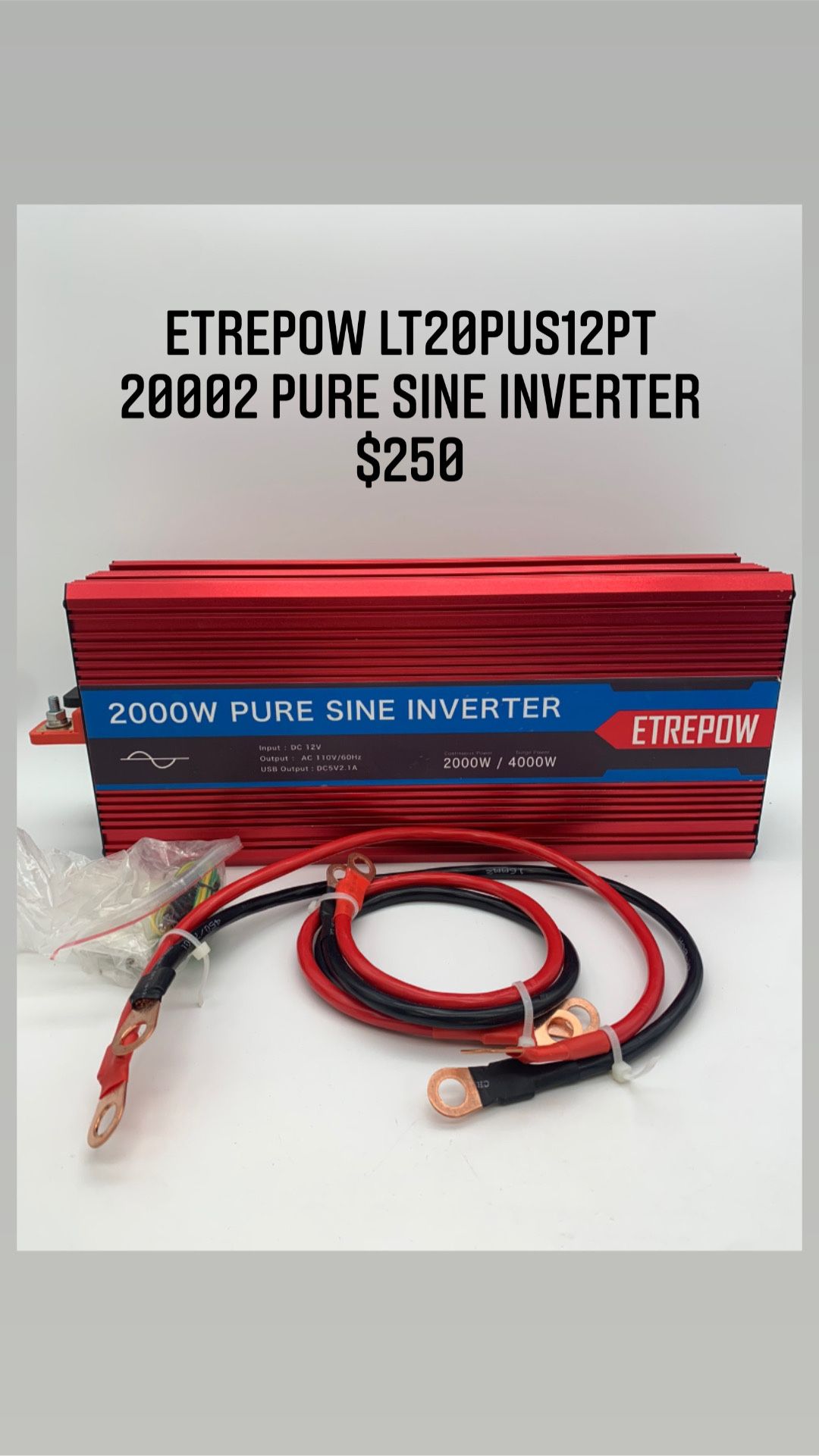 Etrepow 2000w Pure Sine Inverter 20434 For Sale In Glendale AZ OfferUp