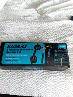 Lozagu 4-Piece Rubber Mallet Hammer Set