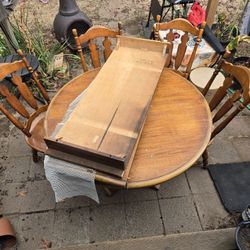 Hardwood Antique Adjustable Dinning Table