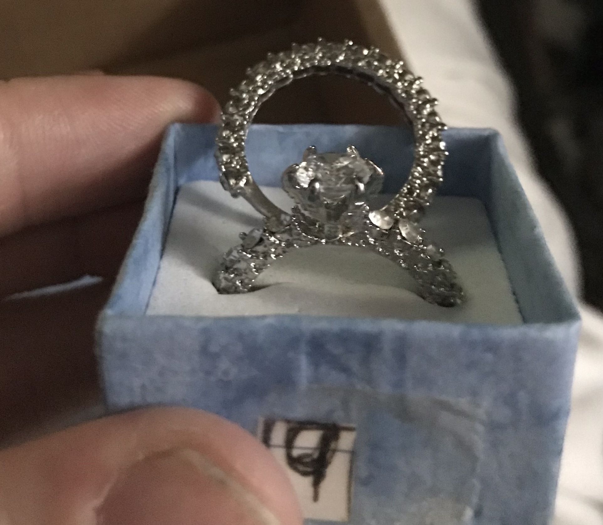 Fashion Diamond Round Zircon Engagement Rings New 