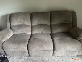 Like new tan recliner couch and chair