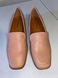 Lucky Brand Laurien Soft Coral Beige Leather Slip On Loafers Women's SZ 8 M