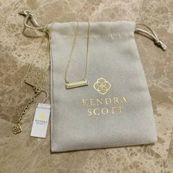 Kendra Scott Leanor Adjustable Length Mother Of Pearl Bar Pendant Necklace