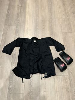 Martial Arts Gi And Gloves