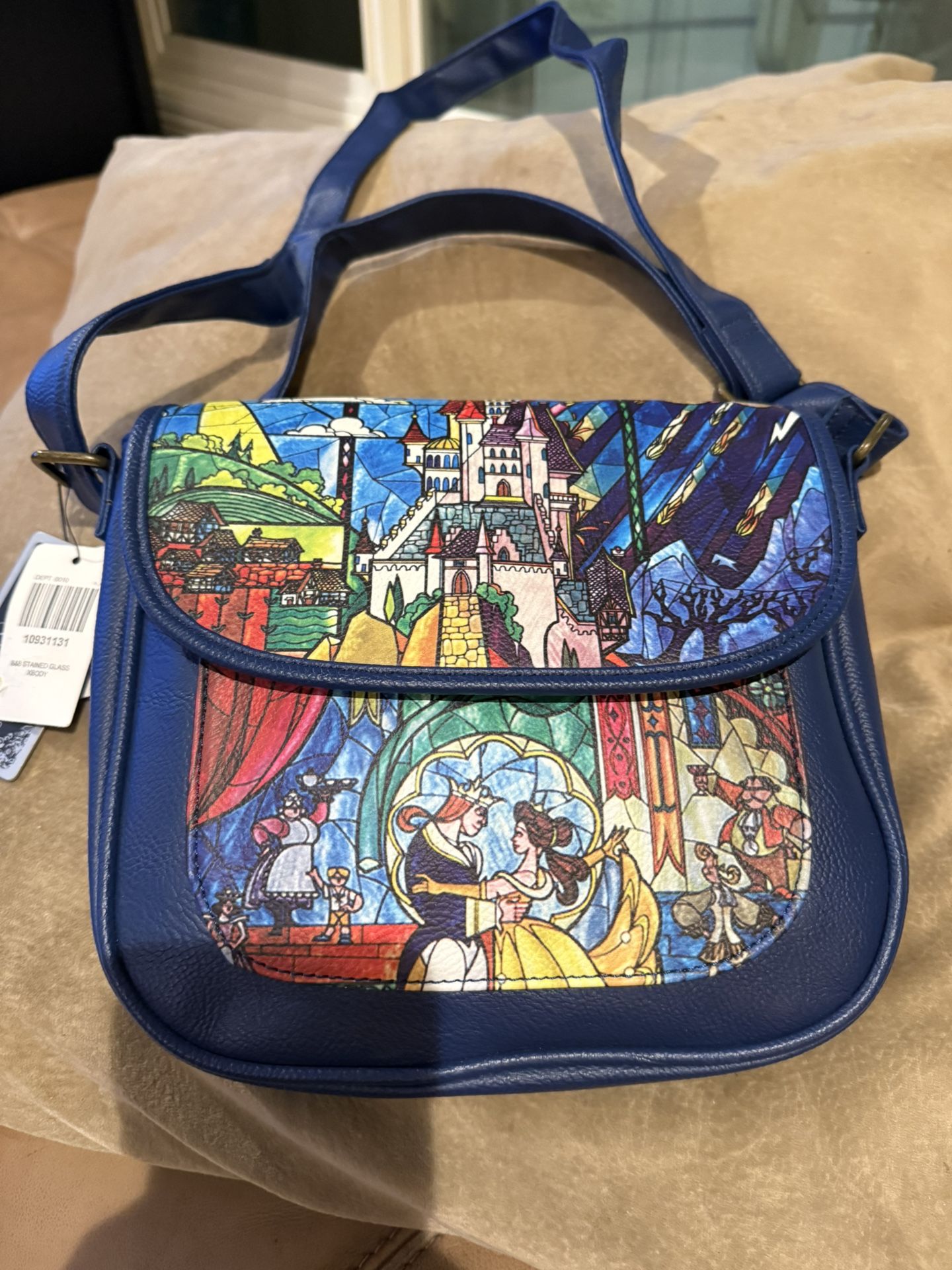 Disney Beauty And The Beast Stained Glass Crossbody Bag Lougefly