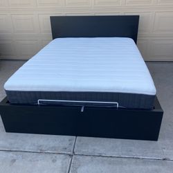 Queen bed  with storage and mattress