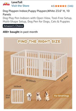 Brand new. Available in Hesperia.LoveTail Indoor Dog Playpen 10 Panels White