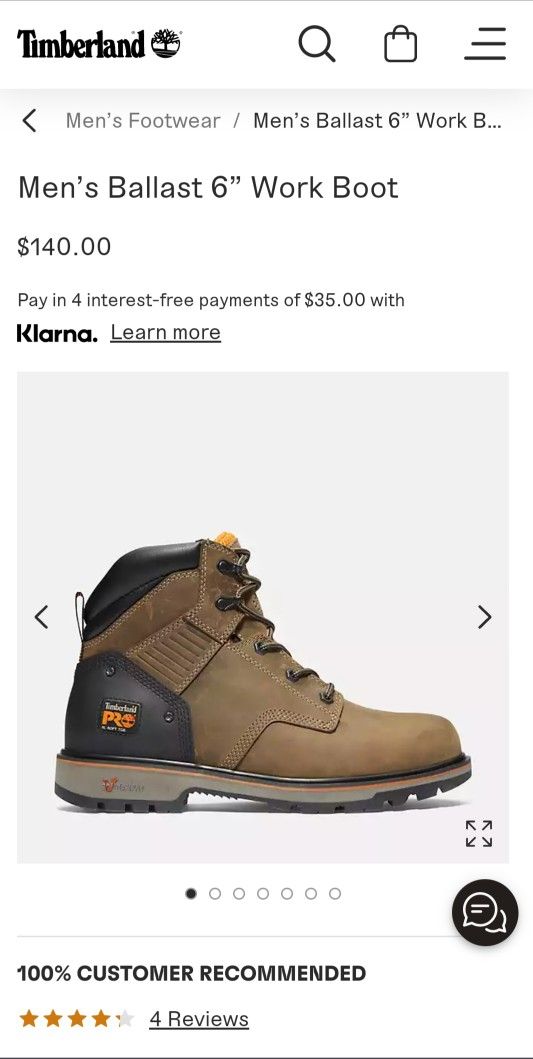 Timberland Pro Ballast Work Boots Steel Toe Men's 13 Brand New