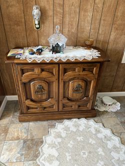 Pretty Solid Wood Vintage Cabinet 