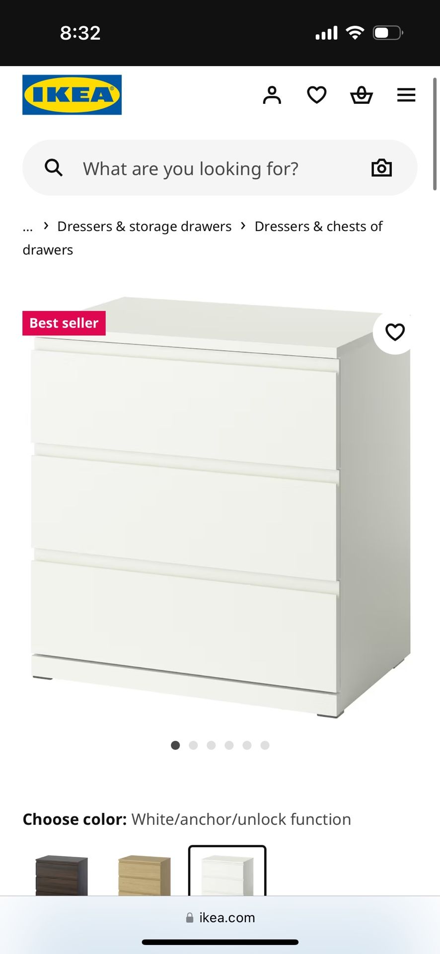 2 IKEA Dressers
