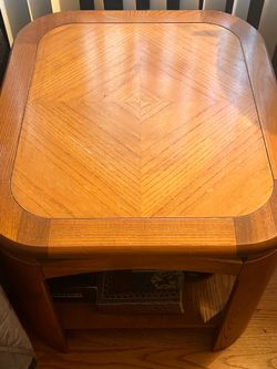 Oak Coffee Table and End Tables