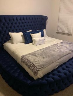 Custom tufted bed any size any color no money down no credit need 0% interest