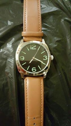 Genuine leather wrist watch