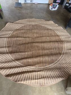 Rug round outdoor